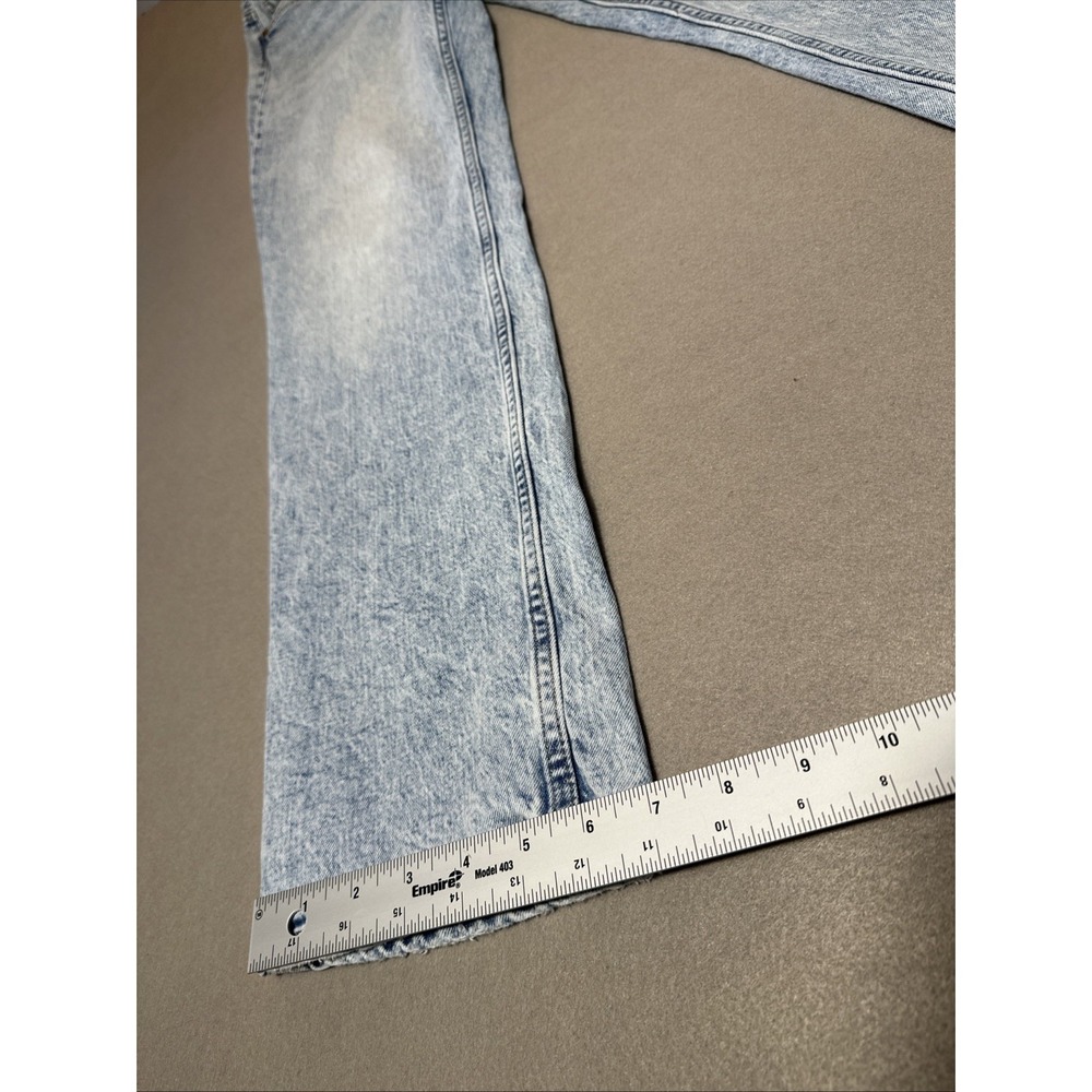 H&M Women's Acid Wash Denim Straight Regular High Waist Y2K - Picture 3 of 6